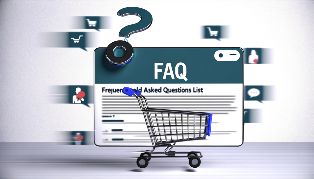 Representação visual de FAQ para e-commerce
