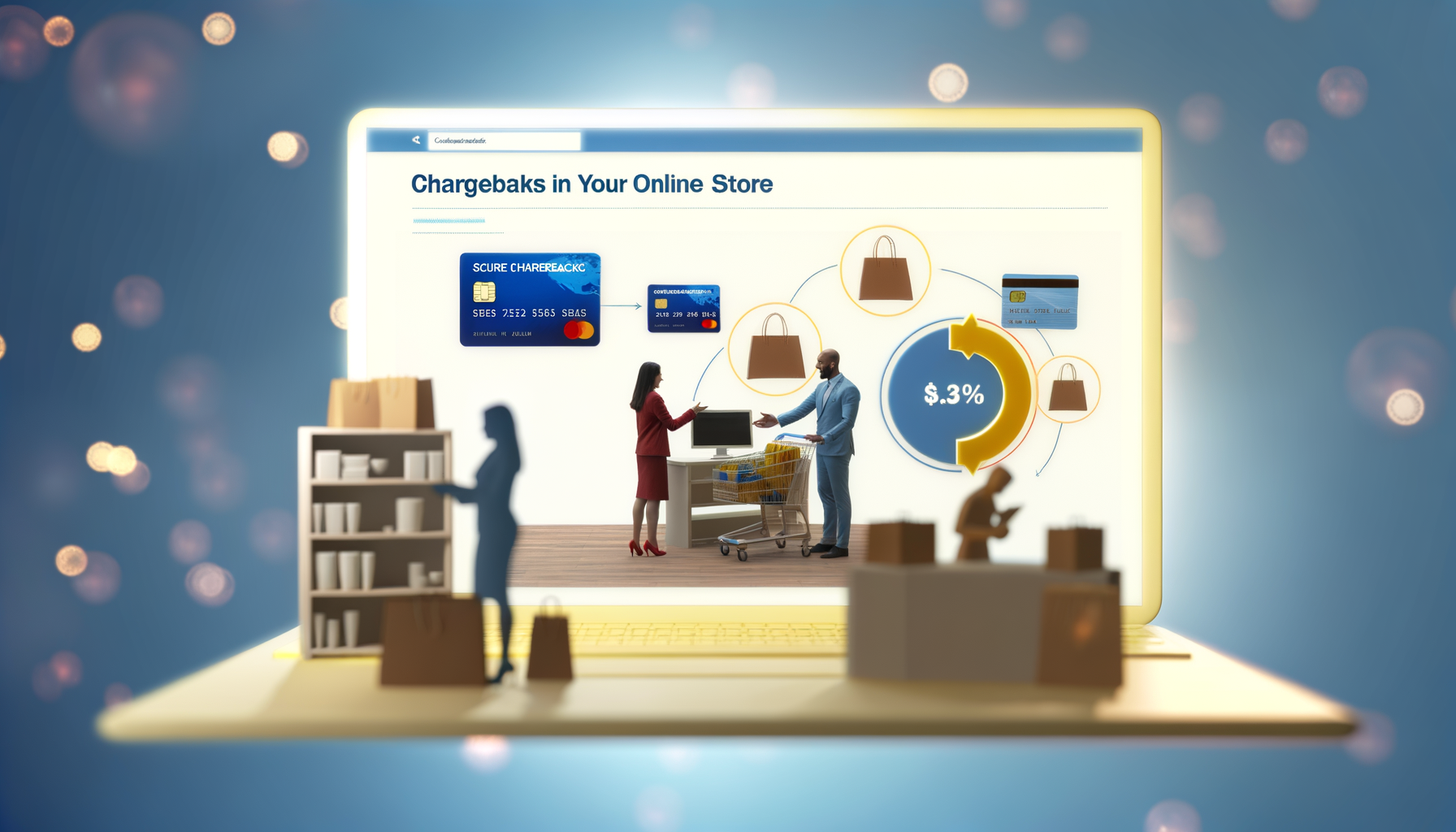 Ilustração sobre chargeback em e-commerce