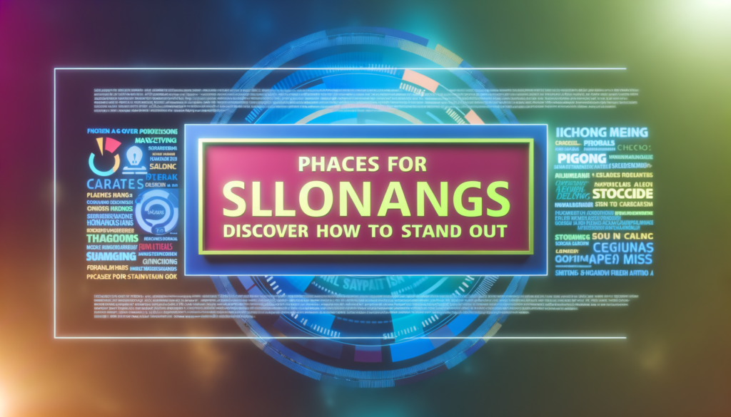 Conceito visual sobre criação de slogans